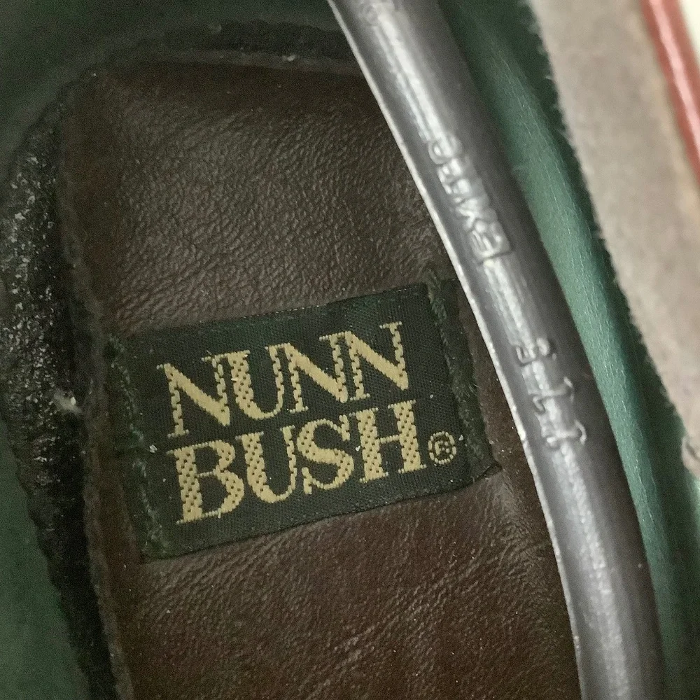 Used Mens 7.5 Nunn Bush 83767 51 Leather Derby Burgundy Oxford Lace Dress Shoes